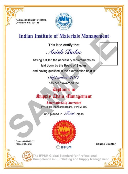 IDSCM Certificate